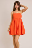 FINAL SALE Bubble Pop Bady Doll Mini Dress- Orange