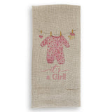 Baby Girl Clothing with “It's a Girl” Dishtowel