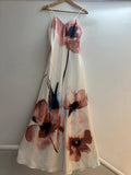 Italian Floral Satin Maxi Dress