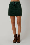 Corduroy Mini Skirt- Green