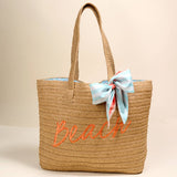 Straw & Sun Tote–Beach
