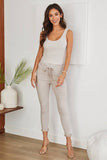 Texture Stripe Crinkle Jogger