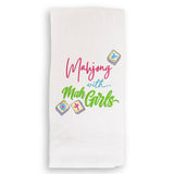Mahjong with Mah Girls Curly -Dishtowel