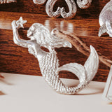 Handmade Swimming Mermaid Gift - Nautical Christmas Ornament : Ornament (brown twine)