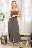 The Maddy Tube Solid Ruched Jumpsuit