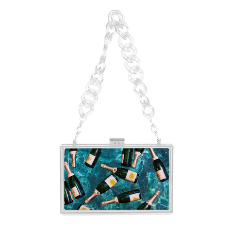 Clear Box Clutch - Champagne in Pool
