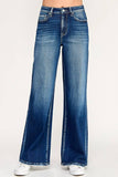Petra Super Soft Touch High Rise Wide Leg Jean - Dark Medium