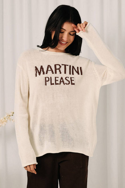 "MARTINI PLEASE" Lightweight Sweater
