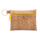Cork Zipper Pouch with Key Ring | Rustic Cork: Natural Zipper