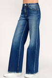 Petra Super Soft Touch High Rise Wide Leg Jean - Dark Medium