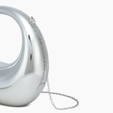 Moonlit Love Metallic Clutch Purse - Silver