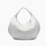 Wanderlust Tote Scrunchie Hobo Bag - White