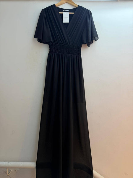 Flutter Sleeve Smocked Waist Italian Jumpsuit