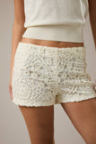 Low Waist Lace Short -White
