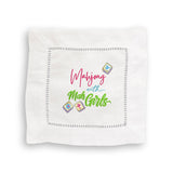 Mahjong with Mah Girls Curly -Dishtowel