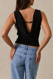 Cowl Back Detail Knit Top