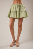 Morgan Mid Rise Tiered Cotton Skort