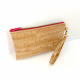 Cork Simple Wristlet | Rustic Cork: Natural Zipper / Small