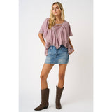 Washed Denim Classic Mini Skort