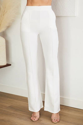 Venti6 Side Zipper Flared Dress Pants