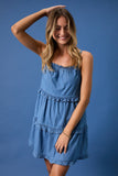 Chic Ruffle Denim Mini Dress