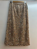 FINAL SALE Italian Holiday Sequined Velvet Midi Skirt