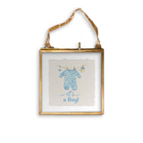 Baby Boy Clothing with “It's a Boy” Dishtowel