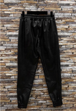Oh Italian Vegan Leather Jogger Pants