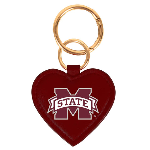 Mississippi State Bulldogs Heart Purse Charm/ Key Ring by Desden