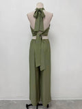 Italian 2pc Crop Top + Trousers Set