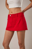Mid Rise Twill Skirt