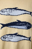 Round Neck Sardines Sweater Top- Melange