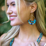 Aasha Aqua Teardrop Earrings