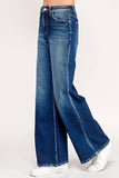 Petra Super Soft Touch High Rise Wide Leg Jean - Dark Medium