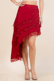 Monse Asymmetrical Lace Midi Skirt