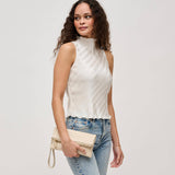 Aria Woven Wristlet Clutch - Merlot