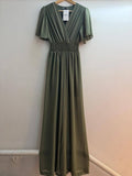 Flutter Sleeve Smocked Waist Italian Jumpsuit