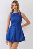 Sabrina Side Ruched Detail Bubble Hem Mini Dress
