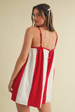 Game Day Gauze Striped Oversized Romper