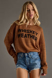 Brown Whiskey Weather Lightweight Sweater