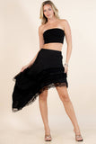 Monse Asymmetrical Lace Midi Skirt