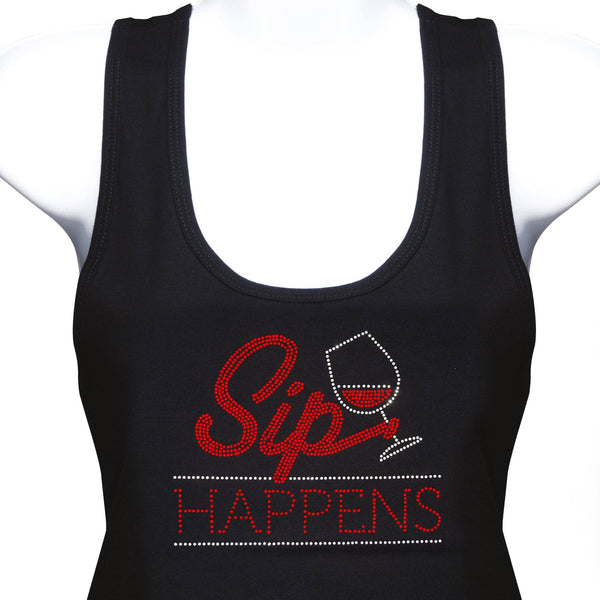 Sip Happens Rhinestone Tank Top