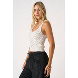 Game Day Cropped Knit Sweater Tank