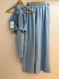 Italian 2pc Crop Top + Trousers Set