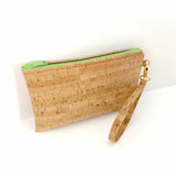 Cork Simple Wristlet | Rustic Cork: Natural Zipper / Small