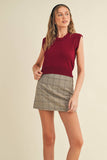 Game Day Rib Neck Knit Sweater