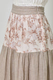 Mystree Mixed Media Long Skirt