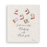 Mahjong with Mah Girls: Dishtowel