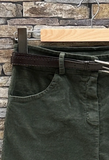 Italian Corduroy Skirt w/ Belt