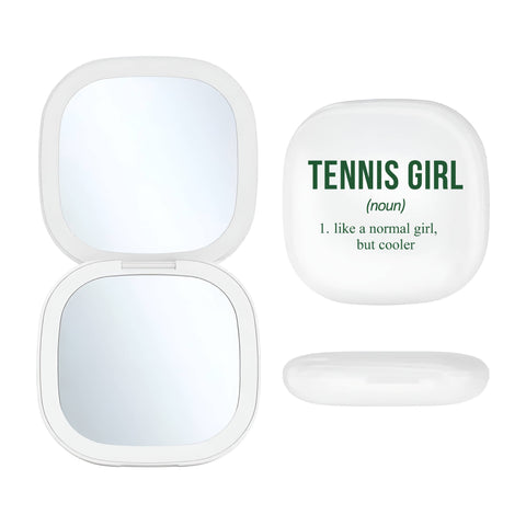 LED Compact Mirror - Tennis Girl